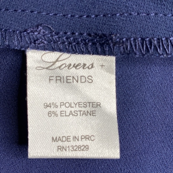 Lovers + Friends Navy 8 Gored Trumpet Maxi Skirt - Picture 4 of 4